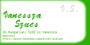 vanessza szucs business card